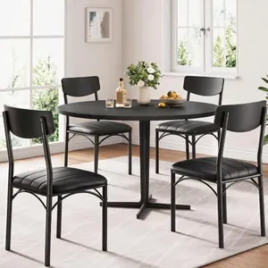 Dining Chairs Set of 4, Black