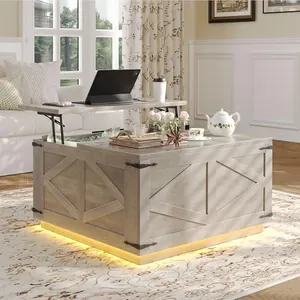 Farmhouse Lift Top Coffee Table, Grey